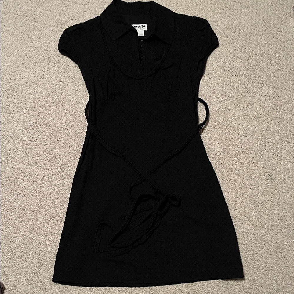 Kensie Girl for Aritzia Black Collared Mini Dress